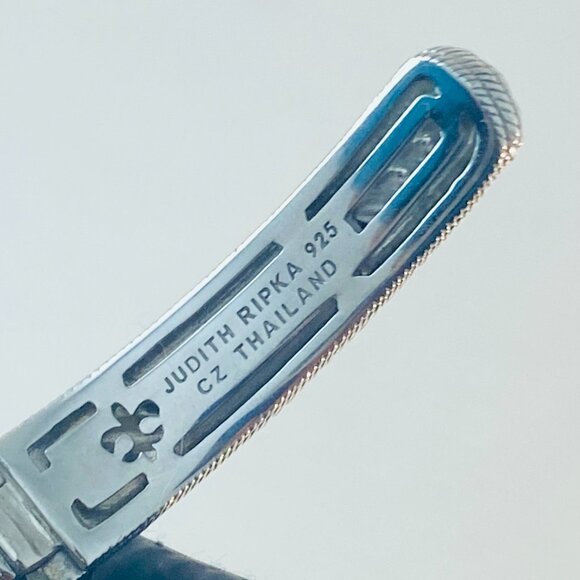 Vintage Judith Ripka Sterling Silver Cuff–Braided CZ Rope Design | 925 Thailand - Picture 5 of 14